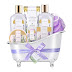 Valentine's Day Lavender Luxetique Spa Bath Self Care Gift Baskets Set for Girls and Women