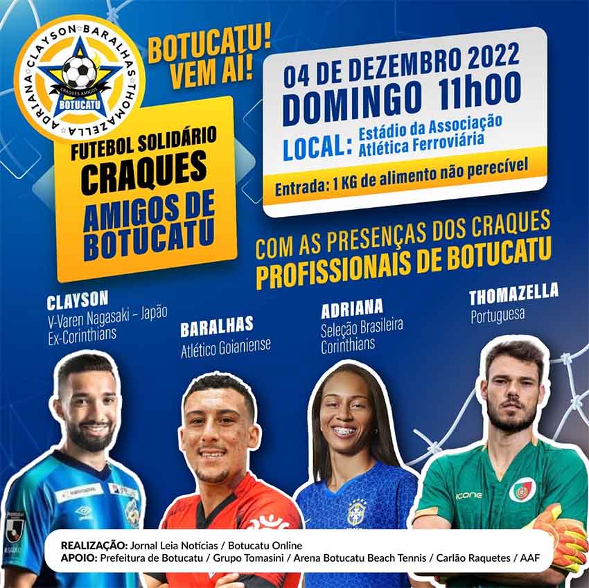 Botucatu terá Futebol Solidário neste domingo, com craques profissionais e homenagem para Zé Maria