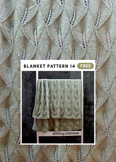 Overlapping Leaves Blanket, beautiful #knitting pattern