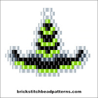 Click to view the Striped Witch Hat Halloween brick stitch bead pattern charts.