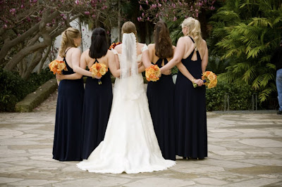 navy bridesmaids dresses!