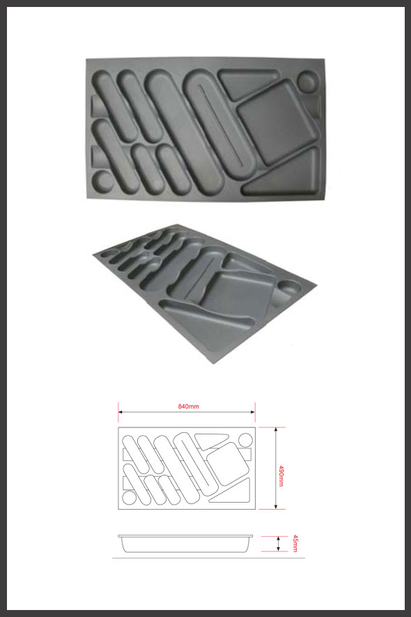  Rak  Sendok Plastik Pemasangan Dalam  Laci  Lintang Fittings