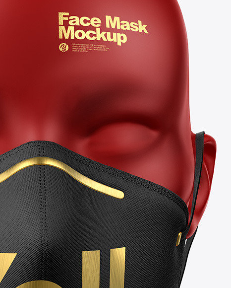Download Face Mask with Nose Grip Mockup