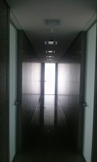 hall com efeito concreto