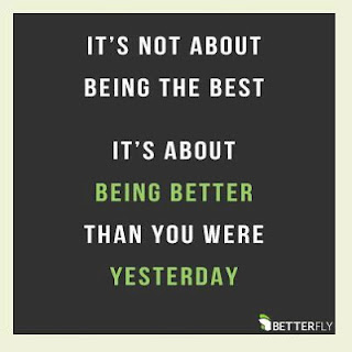 it's about being better than you were yesterday