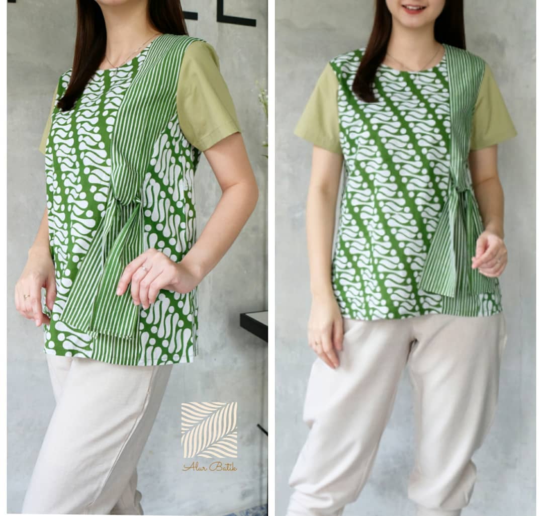 48+ Model Baju Batik Atasan Wanita Terbaru 2019 - Model Baju Muslim Terbaru 2019