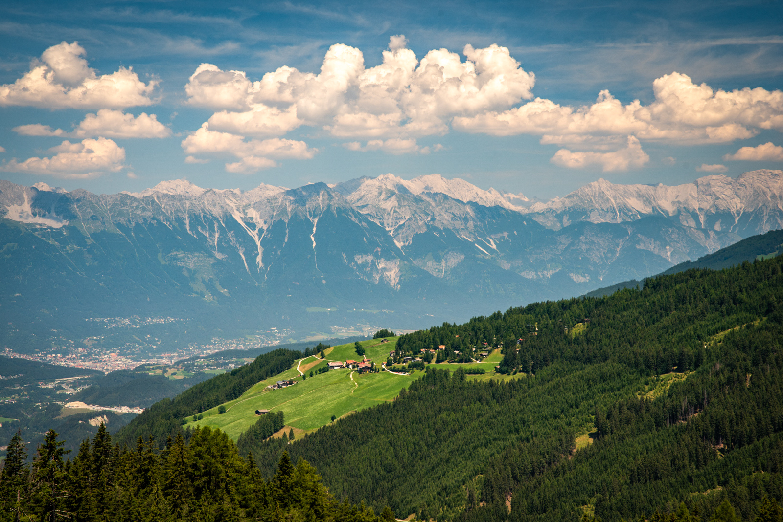 Alpejski widok, Dolina Sztubaj, Tyrol