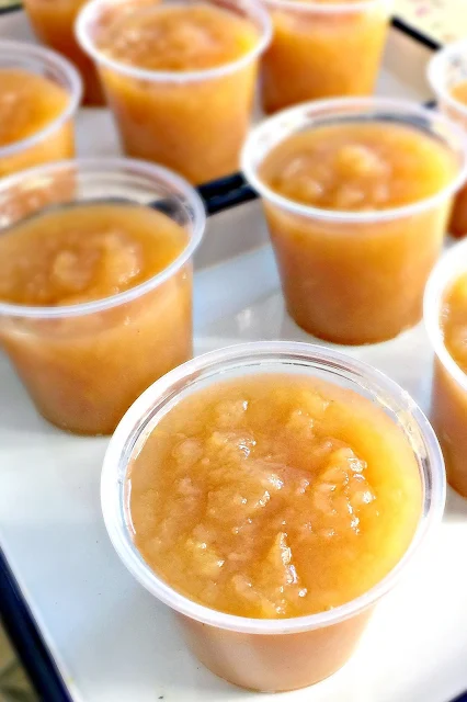 Homemade Individual Single Serve Applesauce