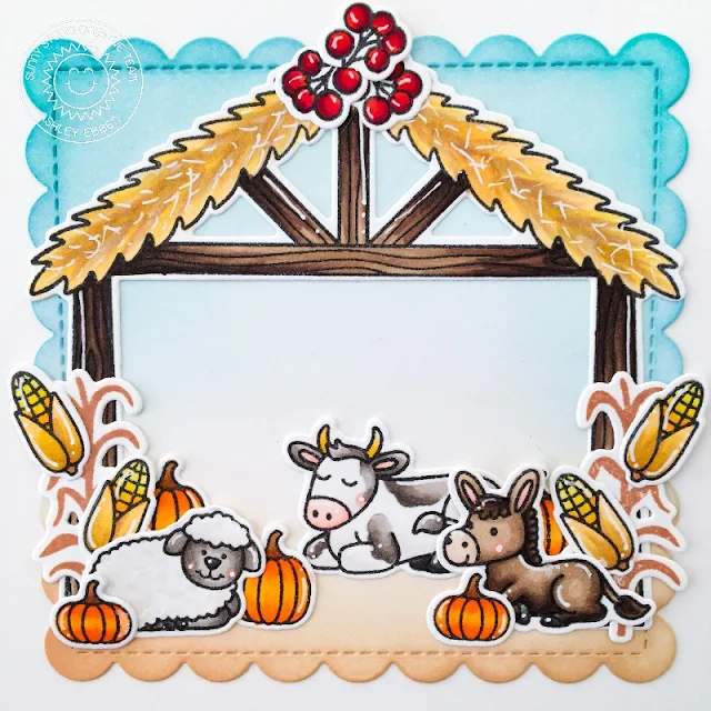 Sunny Studio Stamps: Holy Night Bountiful Autumn Thanksgiving Card by Ashley Ebben