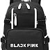 BLACKPINK KPOP Backpack pin Botton Set Canvas Messenger Bag with lomo Cards