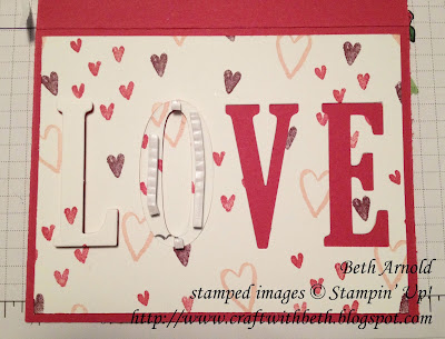 Craft with Beth: Eclipse card valentine valentine's day saint st stampin up technique designer series paper large letter framelits heart happiness stamp set