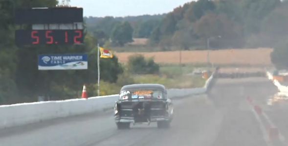 200-mph '57 Chevy @ Hot Rod Drag Week... In-Car Video!