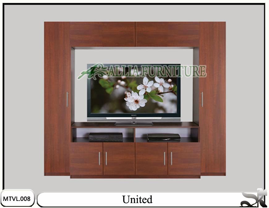 Lemari model tv lcd minimalis united - Allia Furniture