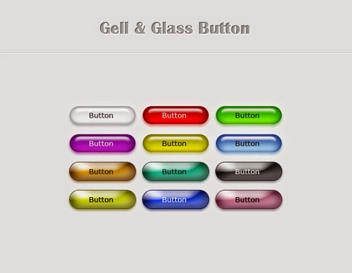 Free PSD Gell And Glass Button