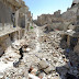 Horrific view of damaged buildings in Aleppo's Sheikh Maqsoud neighbourhood 