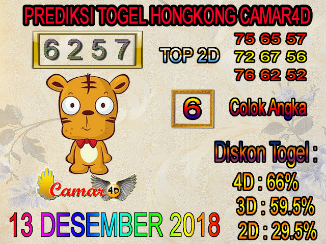 Prediksi Togel Hongkong 13 Desember 2018