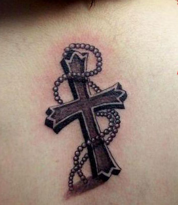 cross tattoos for men on back. flower back piece tattoos cross tattoos on back of neck