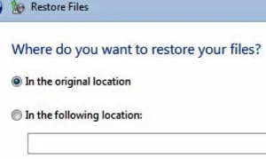 how to restore backup files to same computer