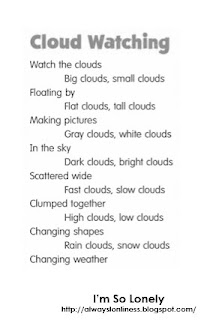 lonely poem - cloud watching