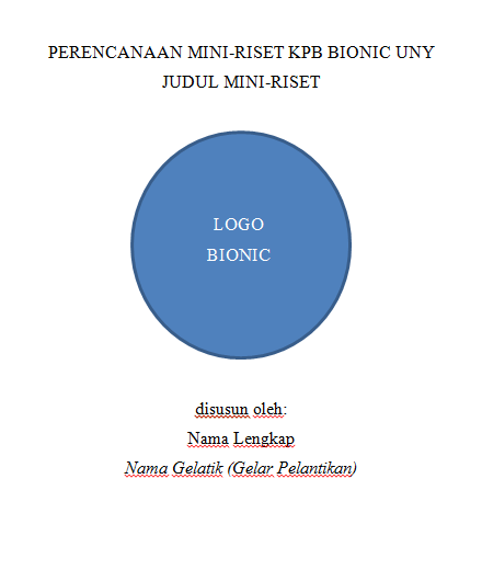 Format Perencanaan Mini-Riset KPB Bionic UNY