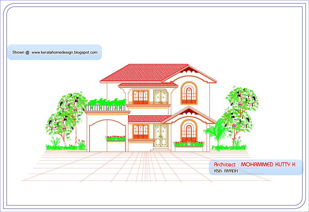 Kerala Home plan and elevation - 1969 Sq. Ft. home appliance