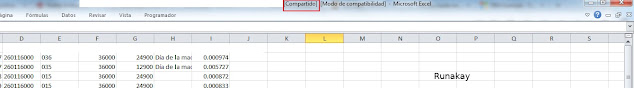 Shared in Excel title