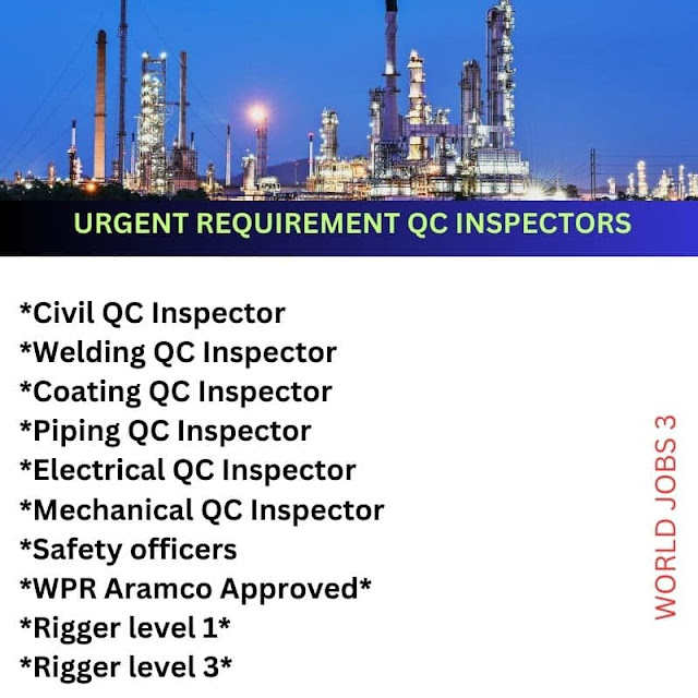 URGENT REQUIREMENT QC INSPECTORS
