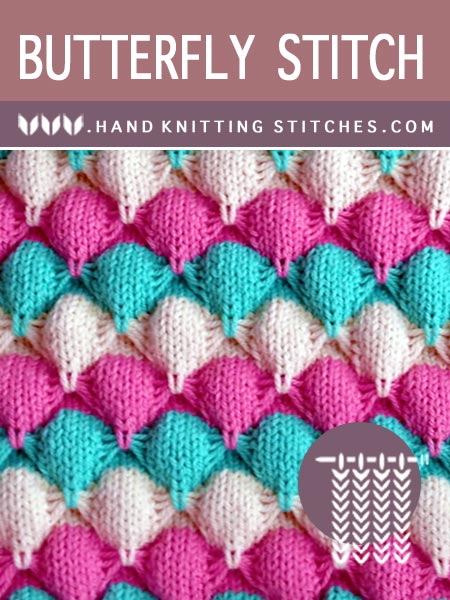 Free stitch pattern - Butterfly Slip Stitch Pattern