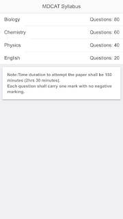 MDCAT Syllabus 2020-21 Android App Apk Download