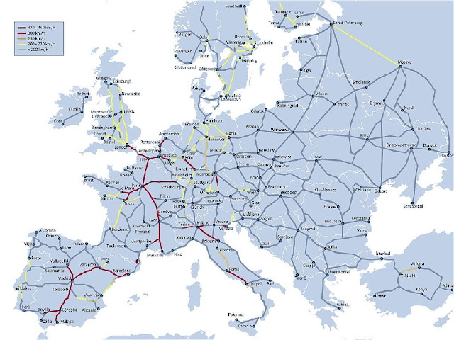 Railroad Map Of Europe 