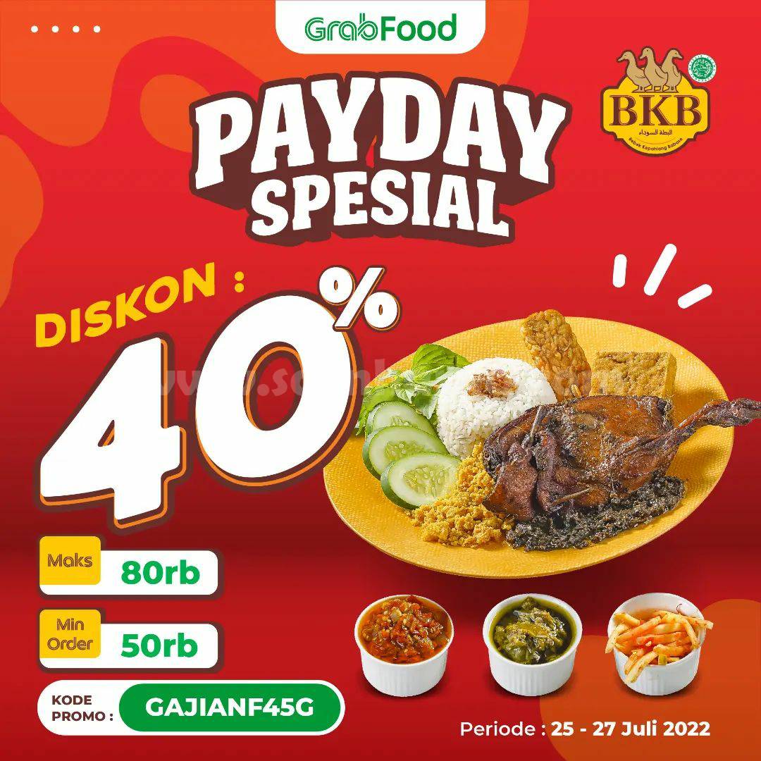 BEBEK BKB Promo PAYDAY GRABFOOD DISKON sd 40%