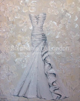  London does custom paintings of your wedding dress Pencil drawings 