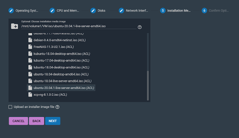 FreeNas Virtual Machine Step 5