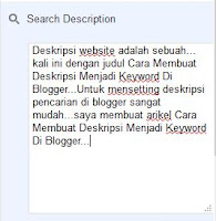 Cara Membuat Deskripsi Menjadi Keyword Di Blogger - anakampus