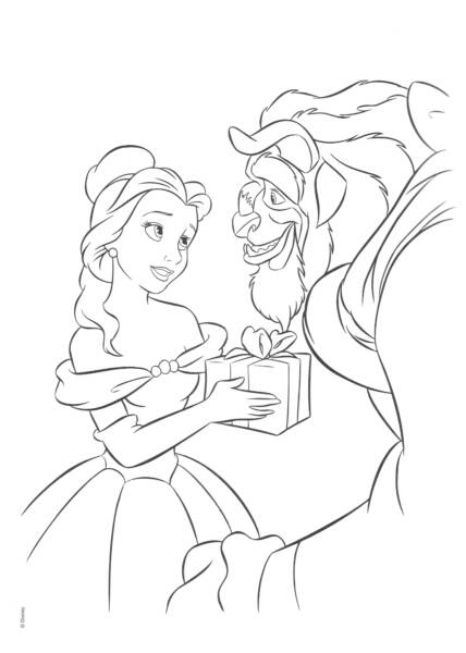 Disney Princess Belle Coloring Pages title=