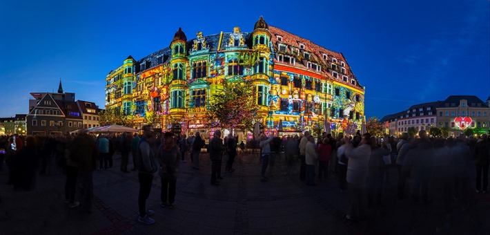 900JahreZwickau_FestivalofLights_Hauptmarkt_FrankHerrmann