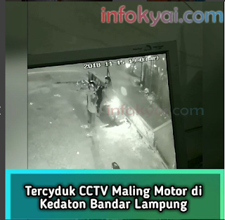 Tercyduk CCTV Maling Motor  di Kedaton Bandar  Lampung  