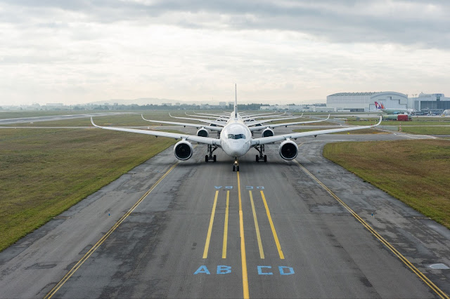 Airbus A350-900 XWB Lined Up Runway