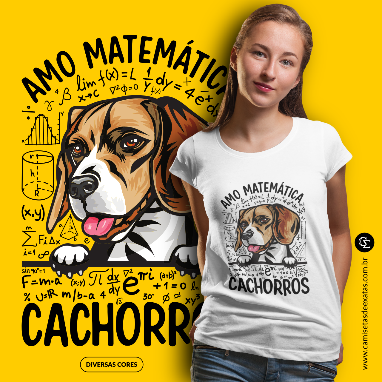 Amo Matemática e cachorros [8] [Beagle]