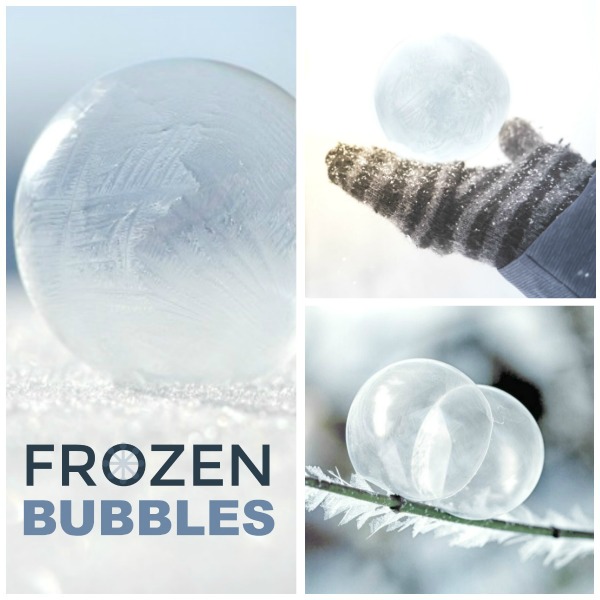 FROZEN BUBBLE SCIENCE EXPERIMENT FOR KIDS:  SO COOL!  #winterscienceforkids #winteractivitiesforkids #frozenbubbles