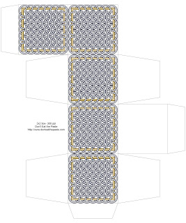 Chainmail inspired printable box- white