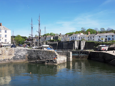 Looking back from Charlestown Harbour walls