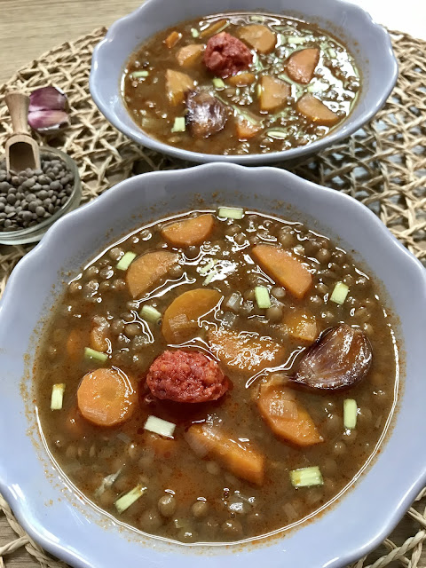 LENTEJAS CON CHORIZO ¡¡AL MICROONDAS!! Receta Tradicional Fácil y Deliciosa