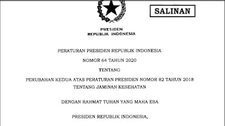 Peraturan Presiden Republik Indonesia Nomor 64 Tahun 2020 Tentang Jaminan Kesehatan