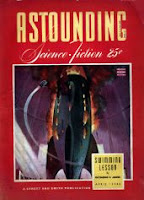 Cover by William Timmins of Astounding Science-Fiction magazine, April 1943 issue