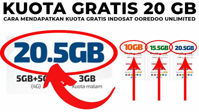 cara mendapatkan kuota gratis indosat ooredoo unlimited