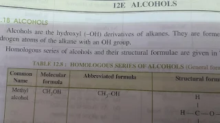 Chemistry Ch 12E Alcohols