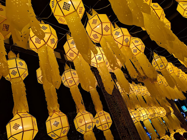 Colorful lanterns at the Yee Peng lantern festival, Chiang Mai, Thailand