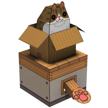 Internet Box Cat Papercraft