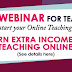 FREE WEBINAR for TEACHERS (Online Teaching Career)